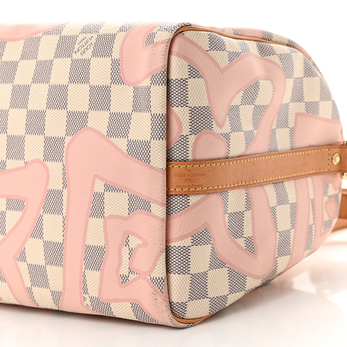 Damier Azur Tahitienne Speedy Bandouliere 30 Rose Ballerine