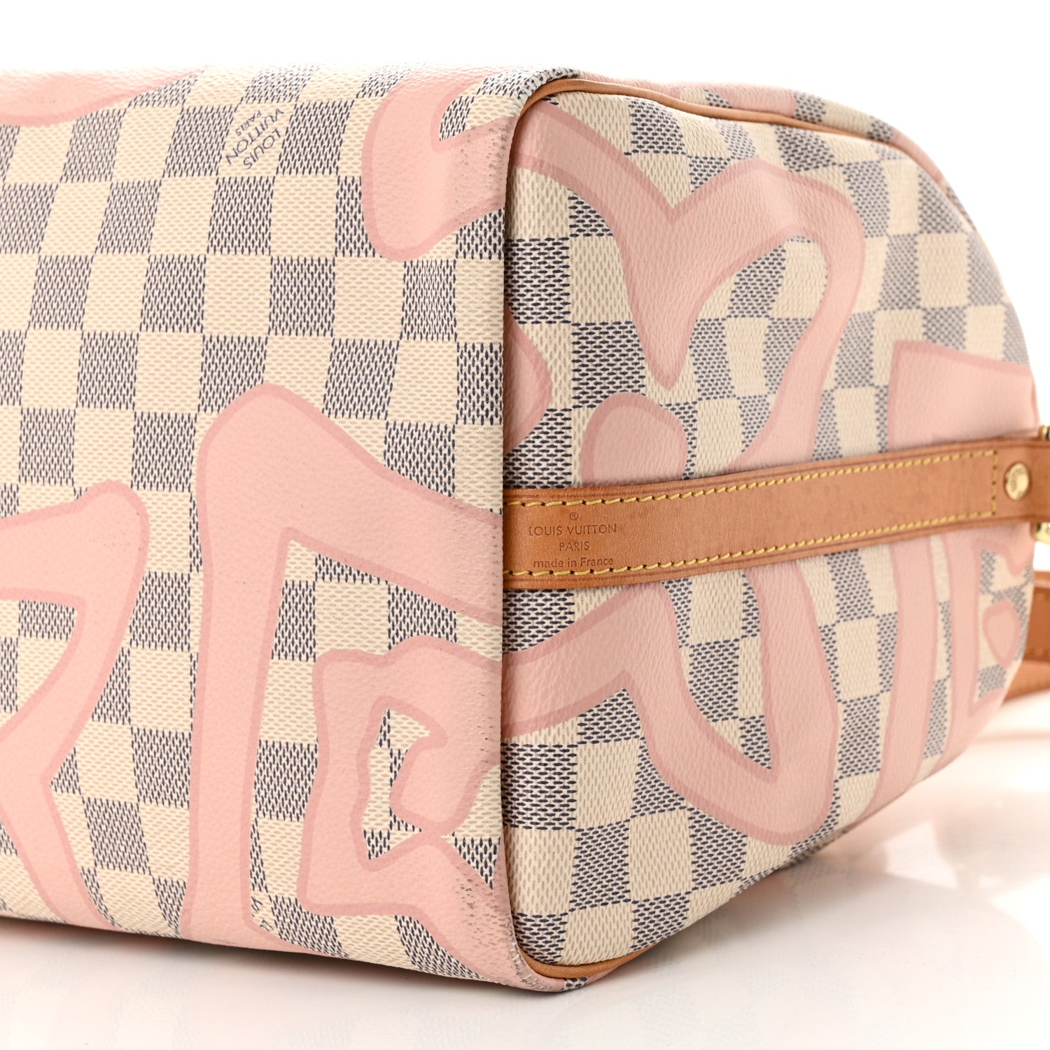 Louis Vuitton Damier Azur Tahitienne Speedy Bandouliere 30 Rose Ballerine 10 of 13