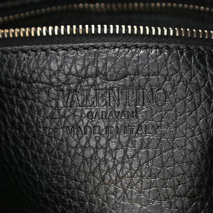 Valentino Garavani Pebbled Calfskin Mini Rockstud Flip-Lock Messenger Bag Black 6 of 14