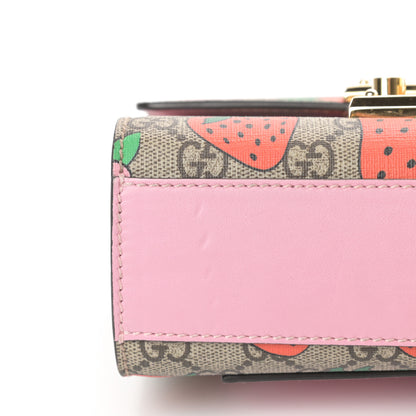 Gucci GG Supreme Monogram Strawberry Small Padlock Shoulder Bag 11 of 12