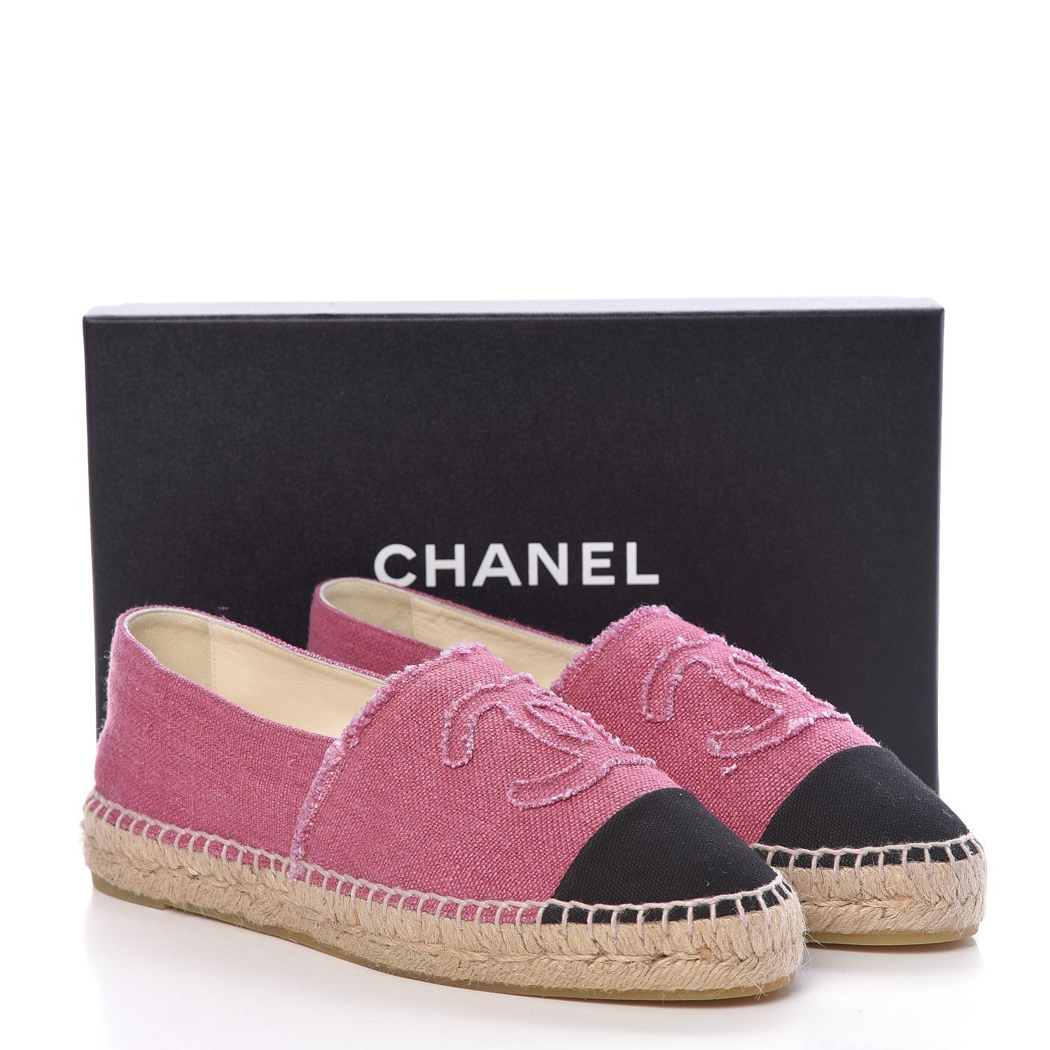 Balenciaga CHANEL Linen CC Espadrilles 40 Pink Black 8 of 8