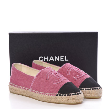 Balenciaga CHANEL Linen CC Espadrilles 40 Pink Black 8 of 8