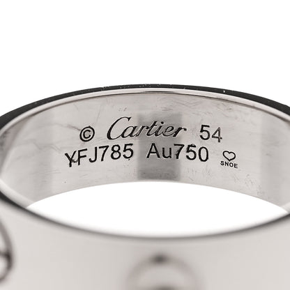 Cartier 18K White Gold 5.5mm LOVE Ring 54 6.75 4 of 4