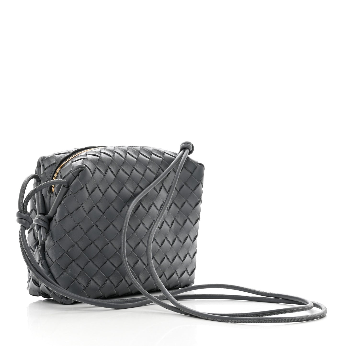 Nappa Intrecciato Small Loop Camera Bag Thunder