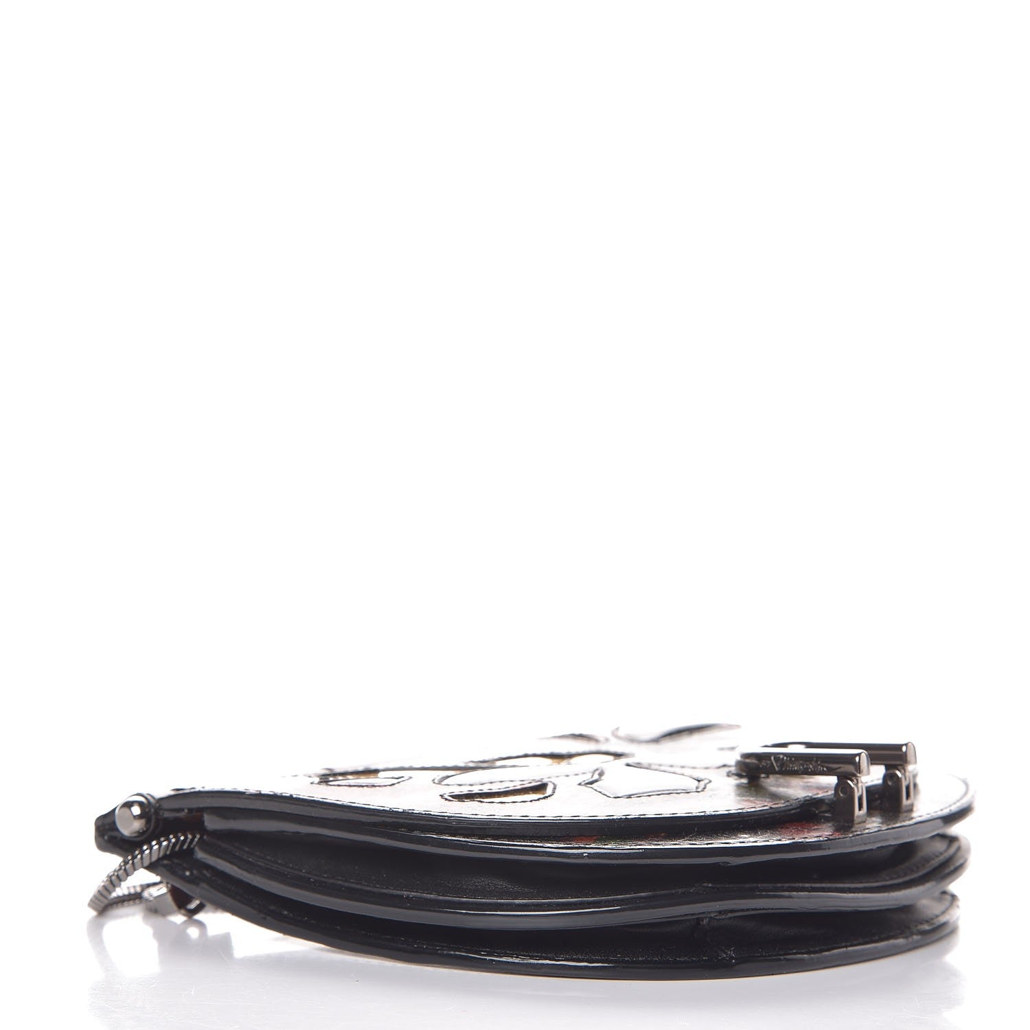 3.1 Phillip Lim 3.1 Calfskin Printed Hana Chain Saddle Bag Black Multicolor 4 of 9