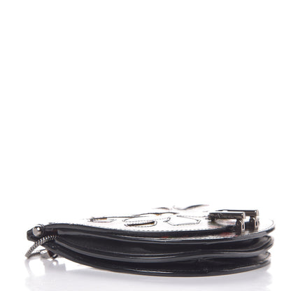3.1 Phillip Lim 3.1 Calfskin Printed Hana Chain Saddle Bag Black Multicolor 4 of 9