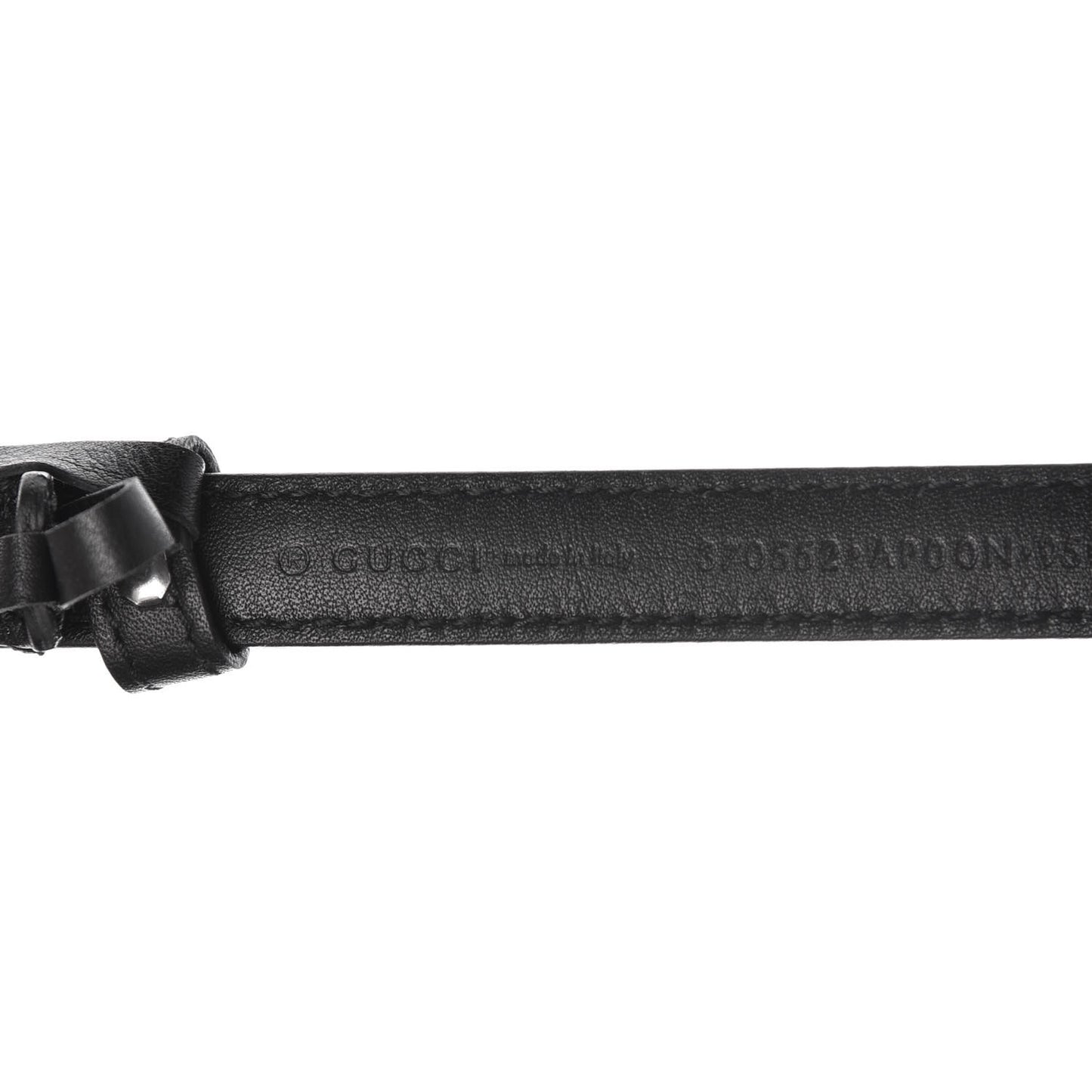 Moon Calfskin Nickel Interlocking G 20mm Belt 95 38 Black