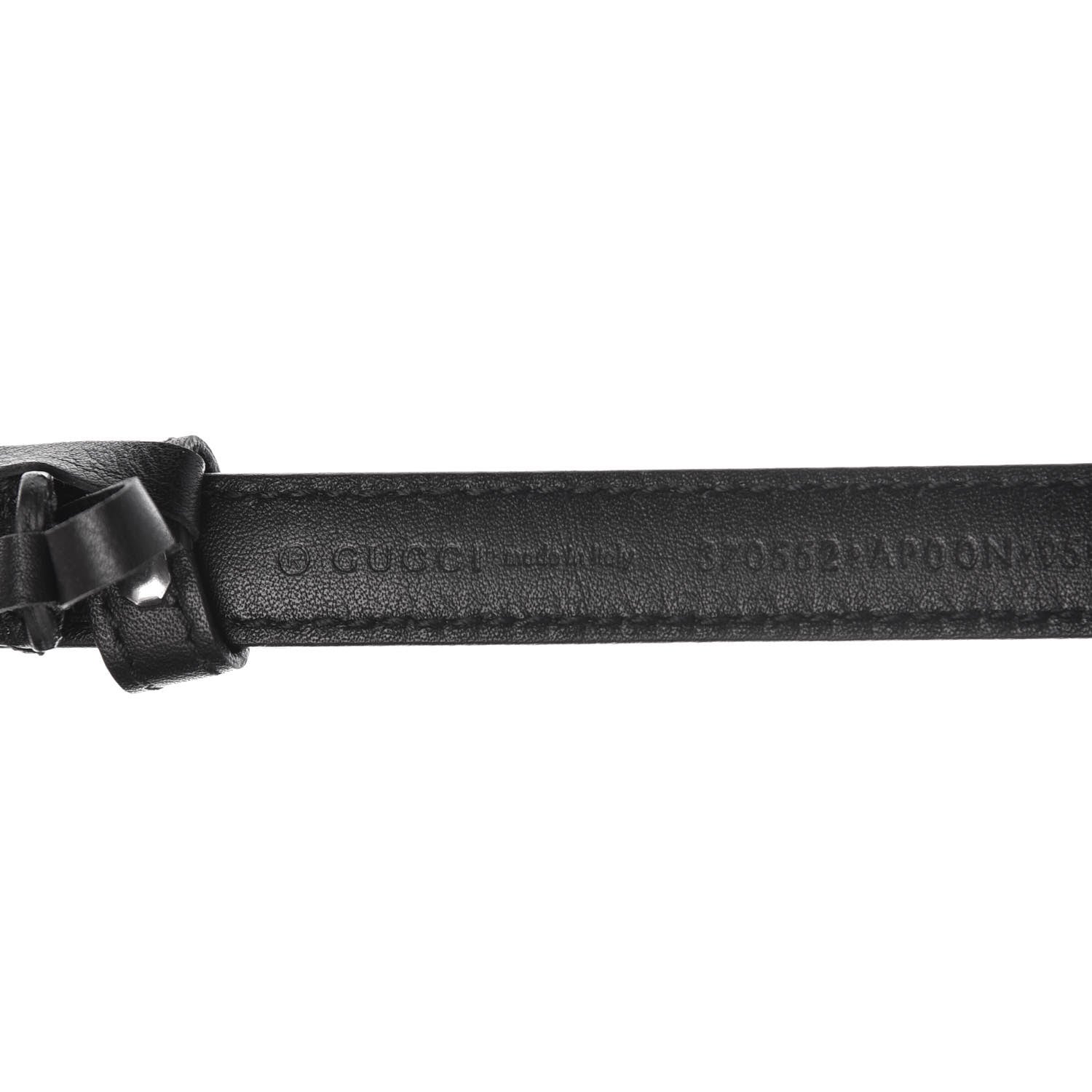 Gucci Moon Calfskin Nickel Interlocking G 20mm Belt 95 38 Black 4 of 7