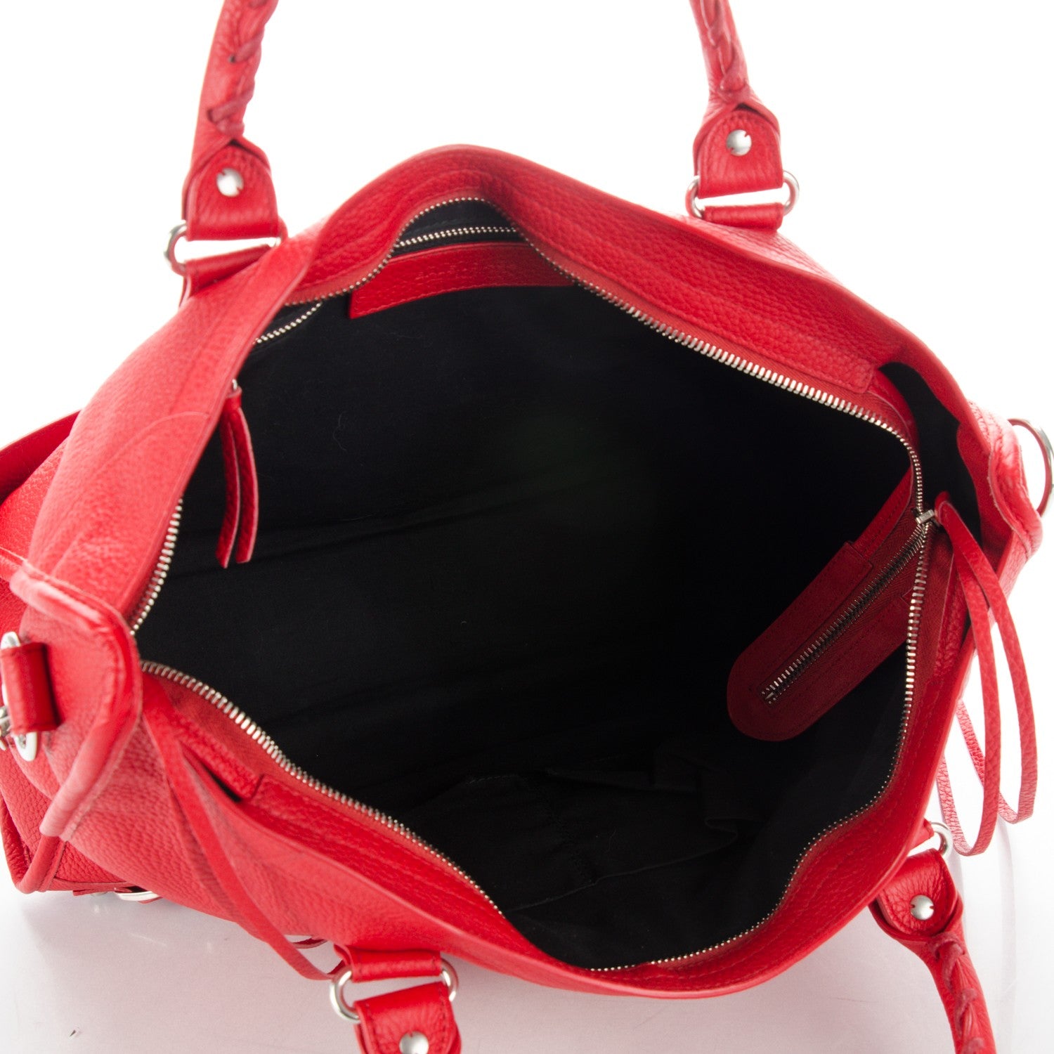 Balenciaga Vibrato Calfskin Classic Silver Hardware City Rouge Cerise 5 of 7