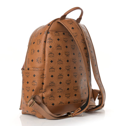 MCM Visetos Studded Medium Dual Stark Backpack Cognac 3 of 13