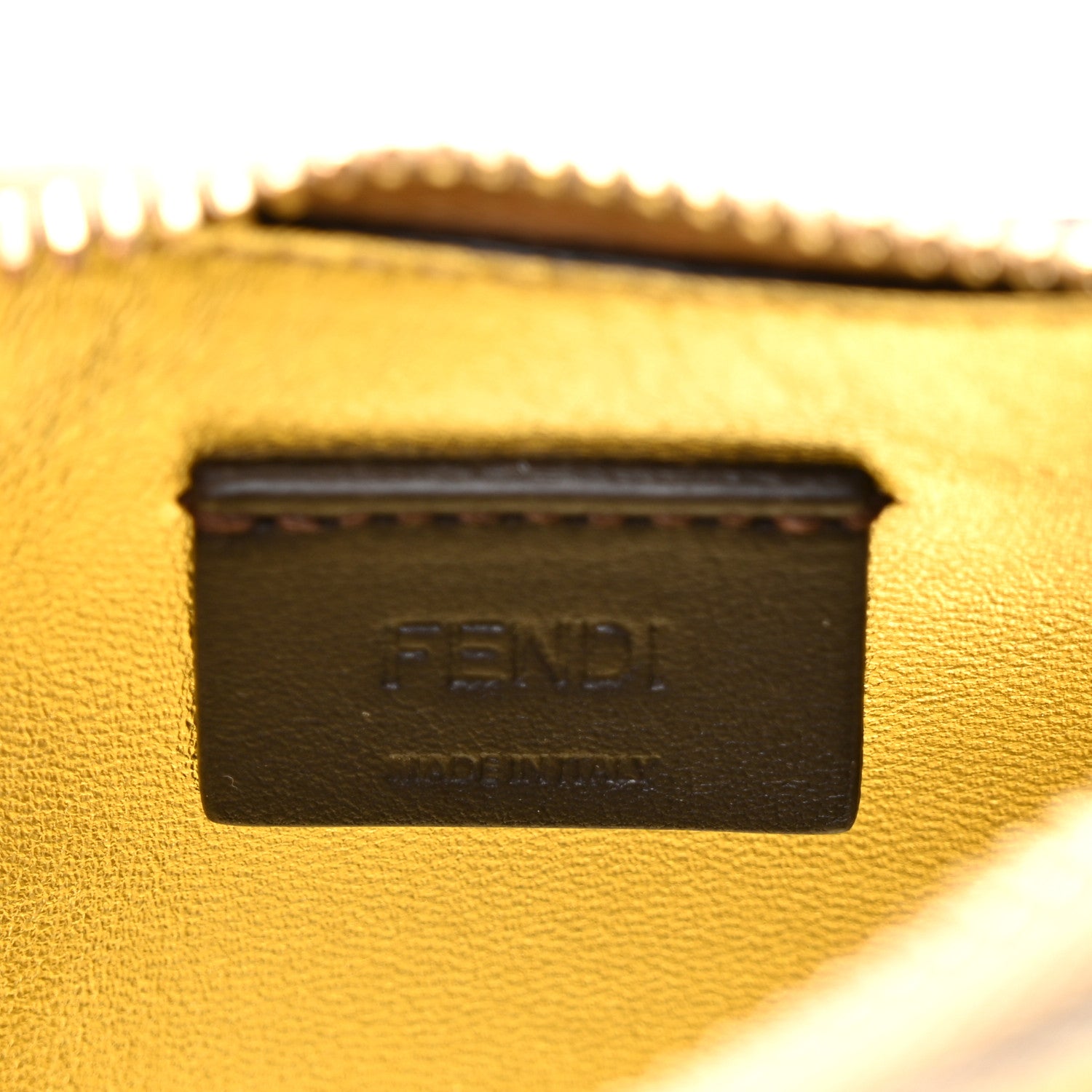 Fendi Crystal Vitello Laminato Suede FF Nano Fendigraphy Hobo Charm Platino 6 of 10