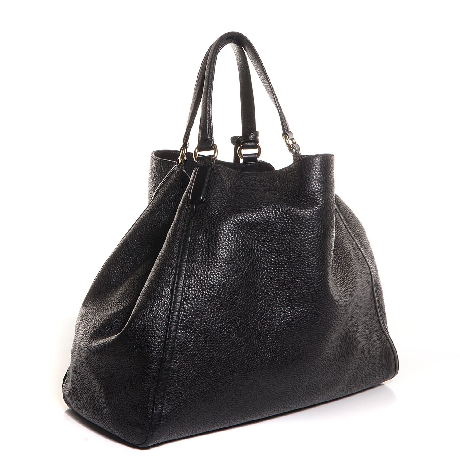 Gucci Pebbled Calfskin Large Soho Shoulder Bag Black 3 of 8