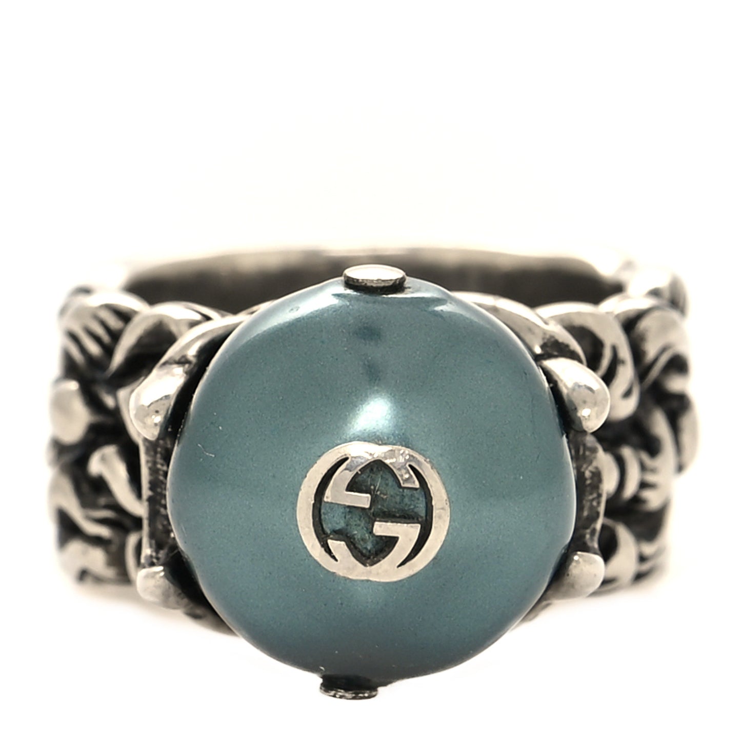 Metal Pearl Ring 49 5 Silver