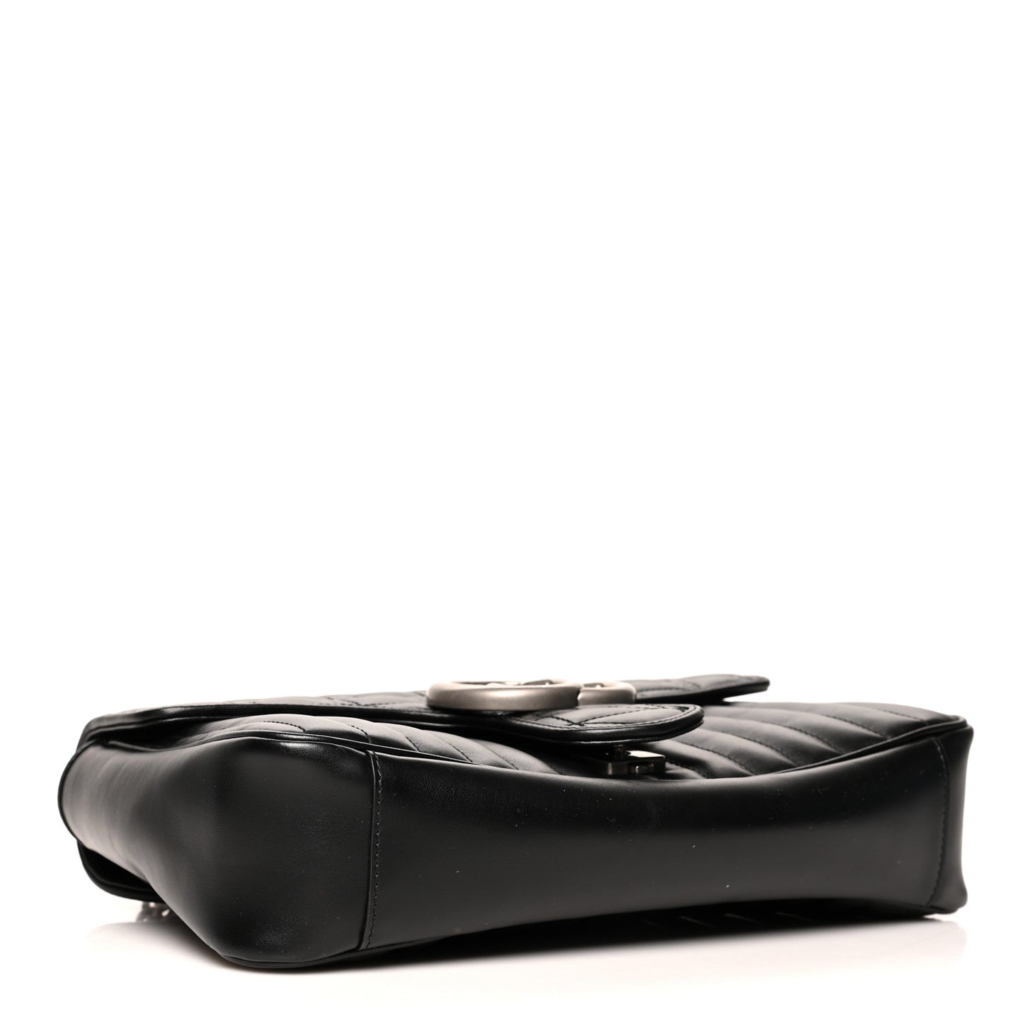 Calfskin Matelasse Aria Medium GG Marmont Shoulder Bag Black