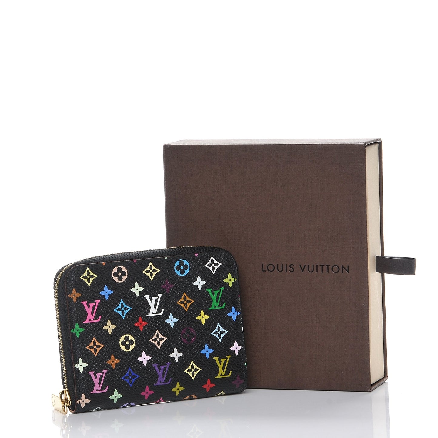 Monogram Multicolor Zippy Coin Purse Black Violet