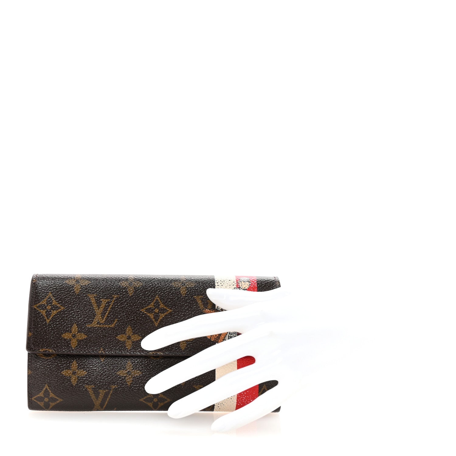 Louis Vuitton Monogram Groom Sarah Wallet Red 2 of 6