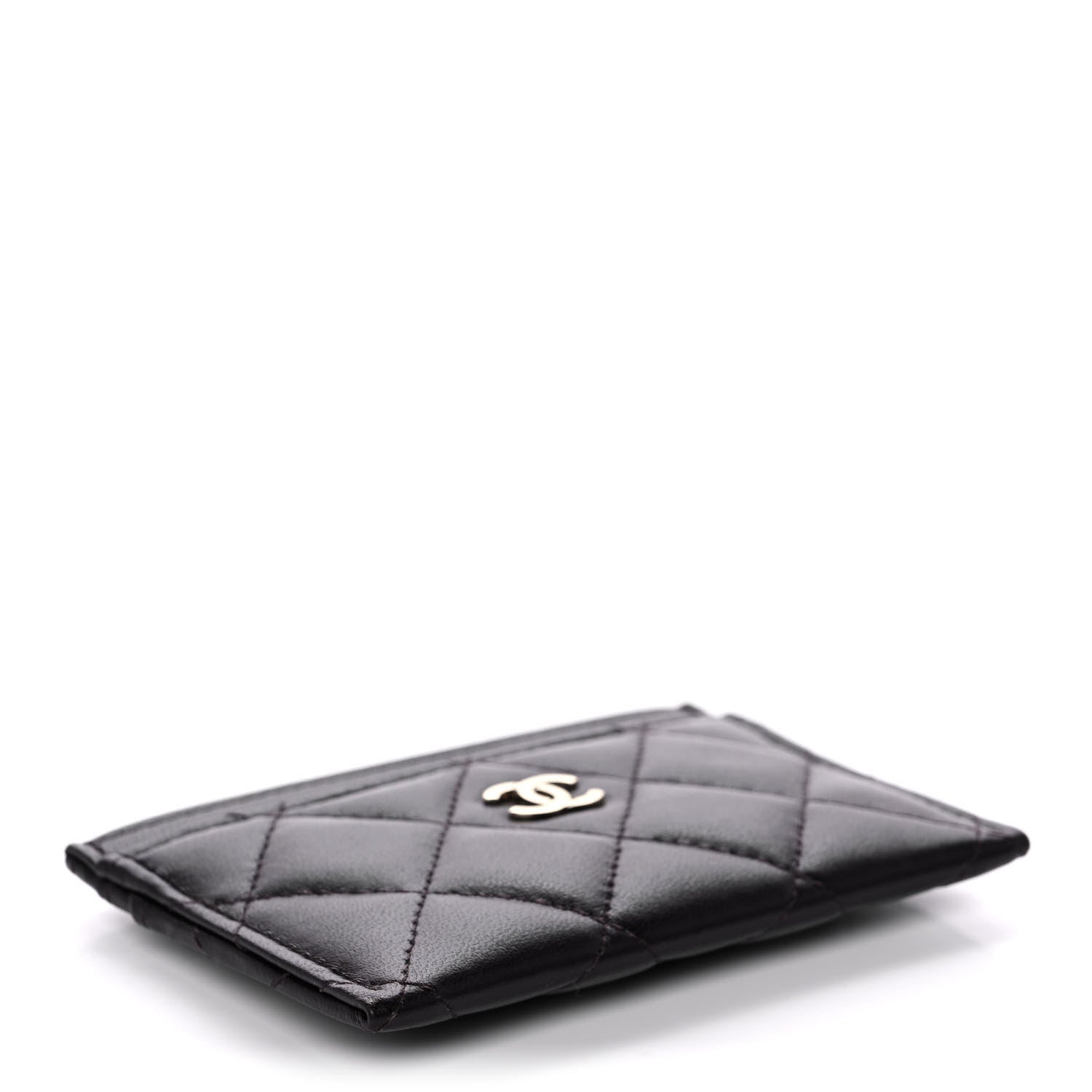 Chanel Lambskin Quilted Card Holder Brown 4 of 9