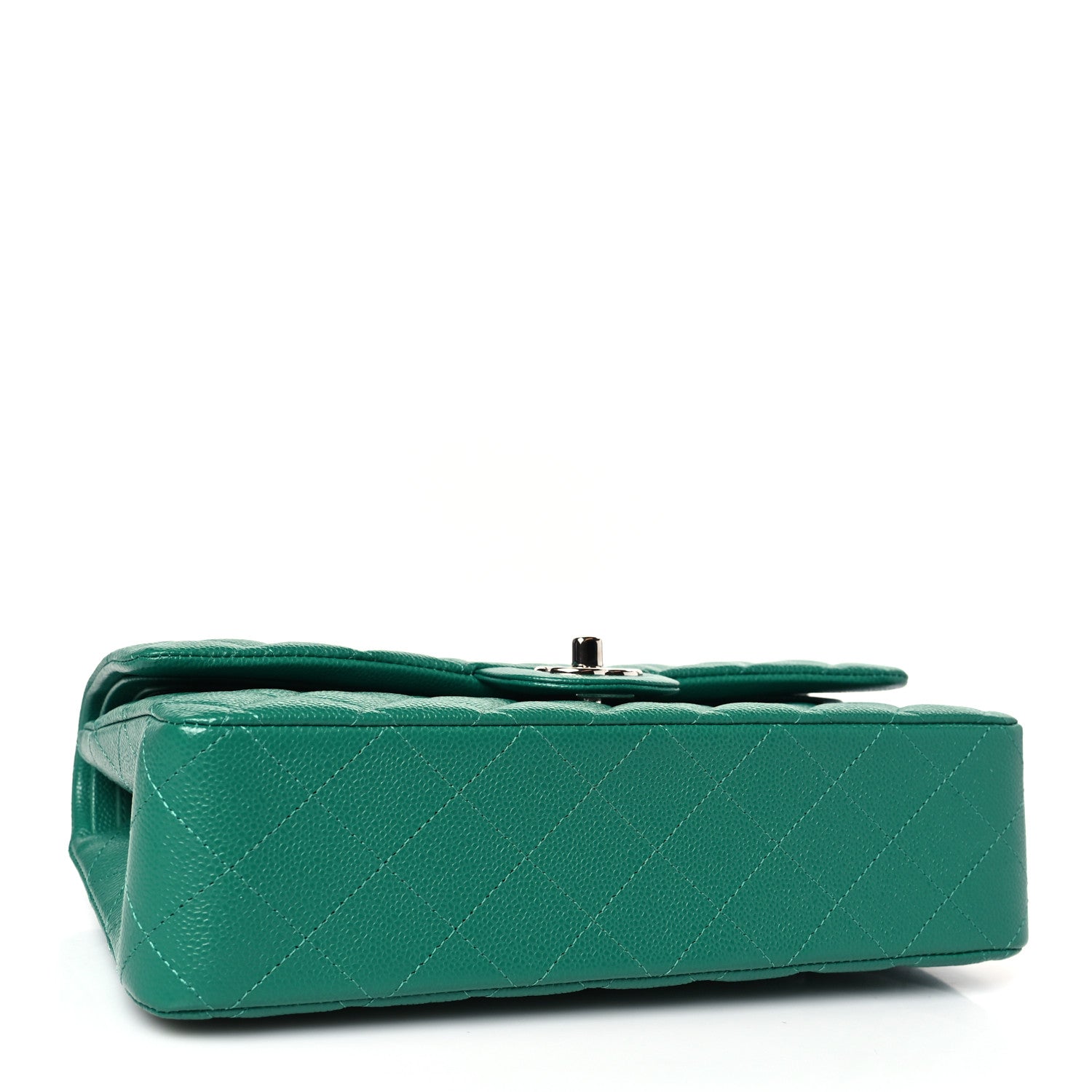 Chanel Caviar Quilted Medium Double Flap Green 4 of 10