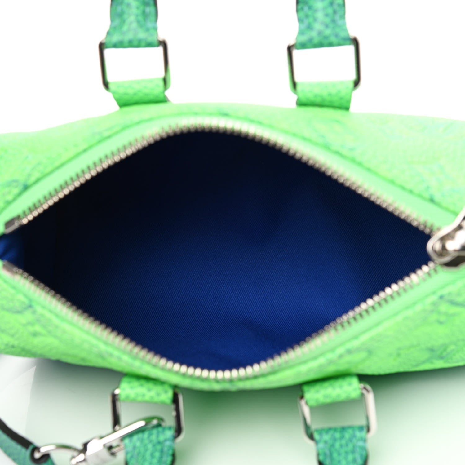 Louis Vuitton Taurillon Illusion Keepall XS Bleu Vert 5 of 8