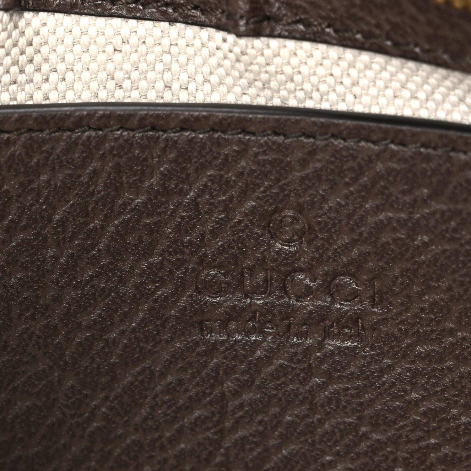 Gucci GG Supreme Monogram Textured Dollar Calfskin Small Ophidia Hobo Beige Ebony New Acero 6 of 10