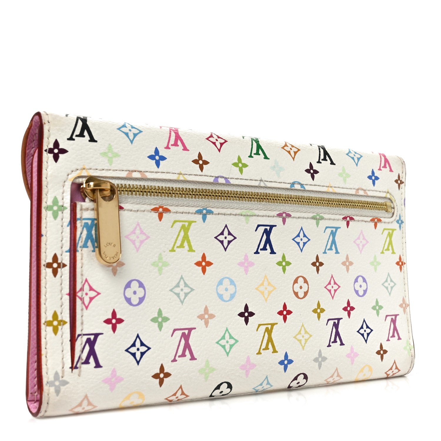 Louis Vuitton Monogram Multicolor Eugenie Wallet White Litchi 3 of 6