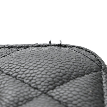 Chanel Caviar Quilted Small Tiny CC Vanity Case With Chain Black 11 of 12