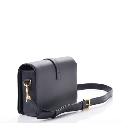 Saint Laurent Textured Calfskin Medium Classic Monogram Universite Bag Navy 3 of 7