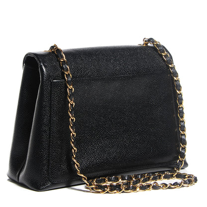 Chanel Caviar Flap Shoulder Bag Black 3 of 7