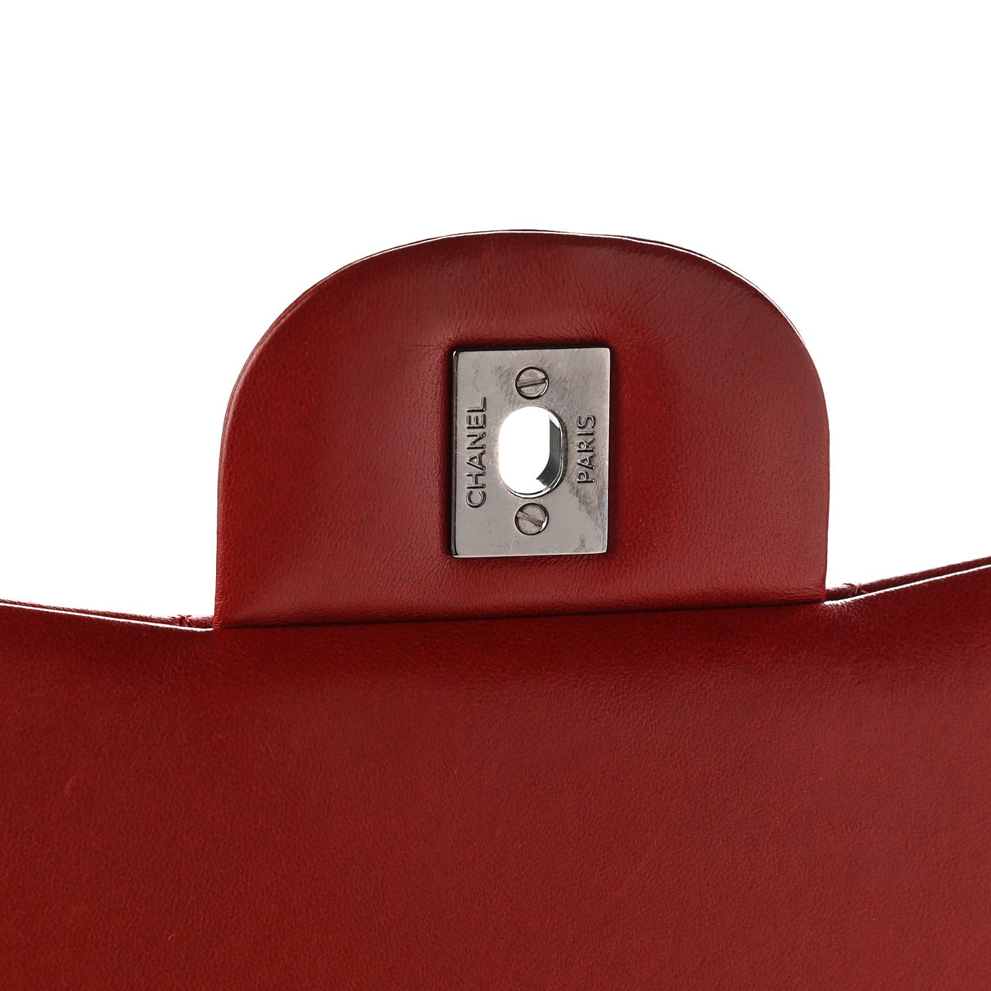 Lambskin Quilted Maxi Double Flap Red