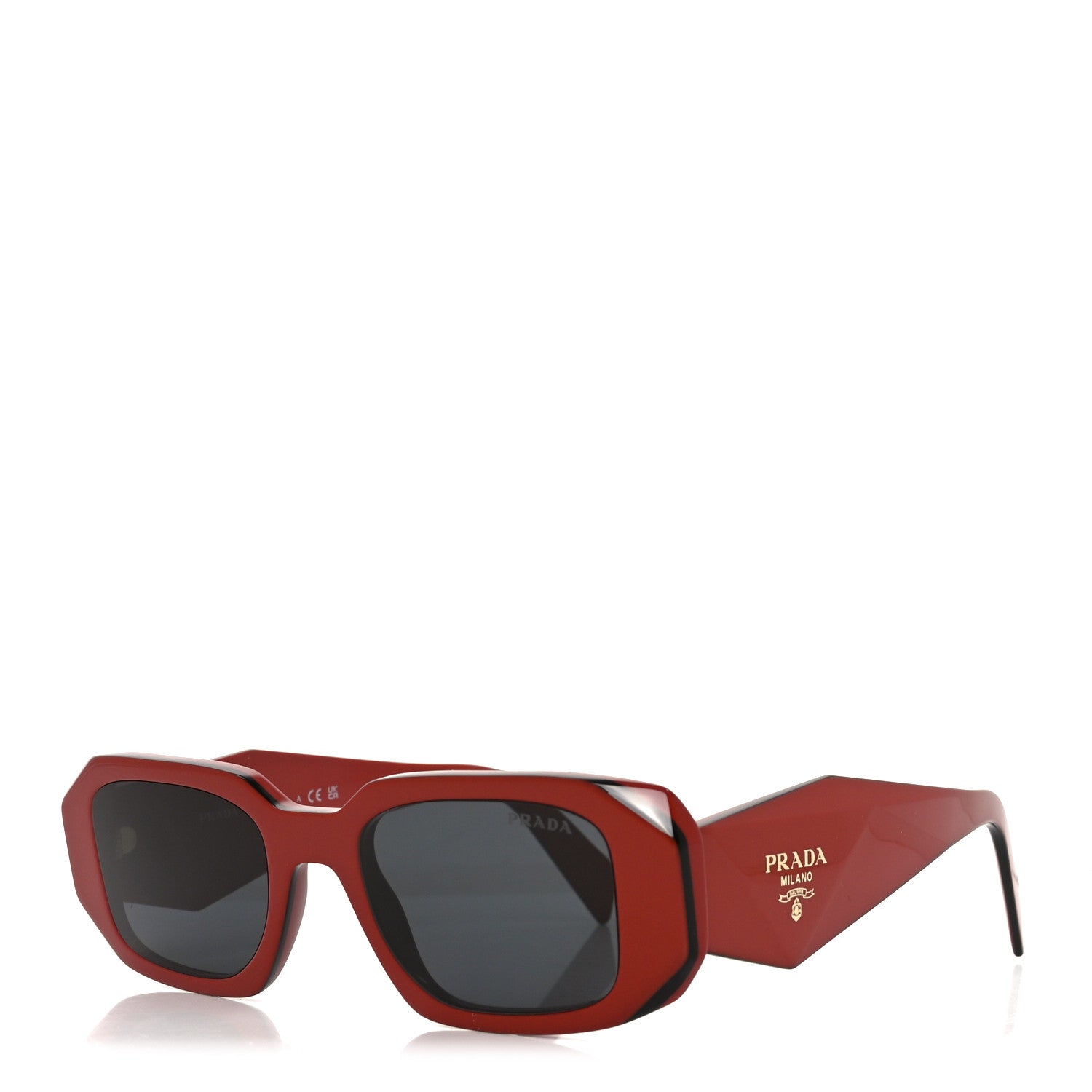 Prada Acetate Symbole Sunglasses SPR 17W Orange Black 1 of 7