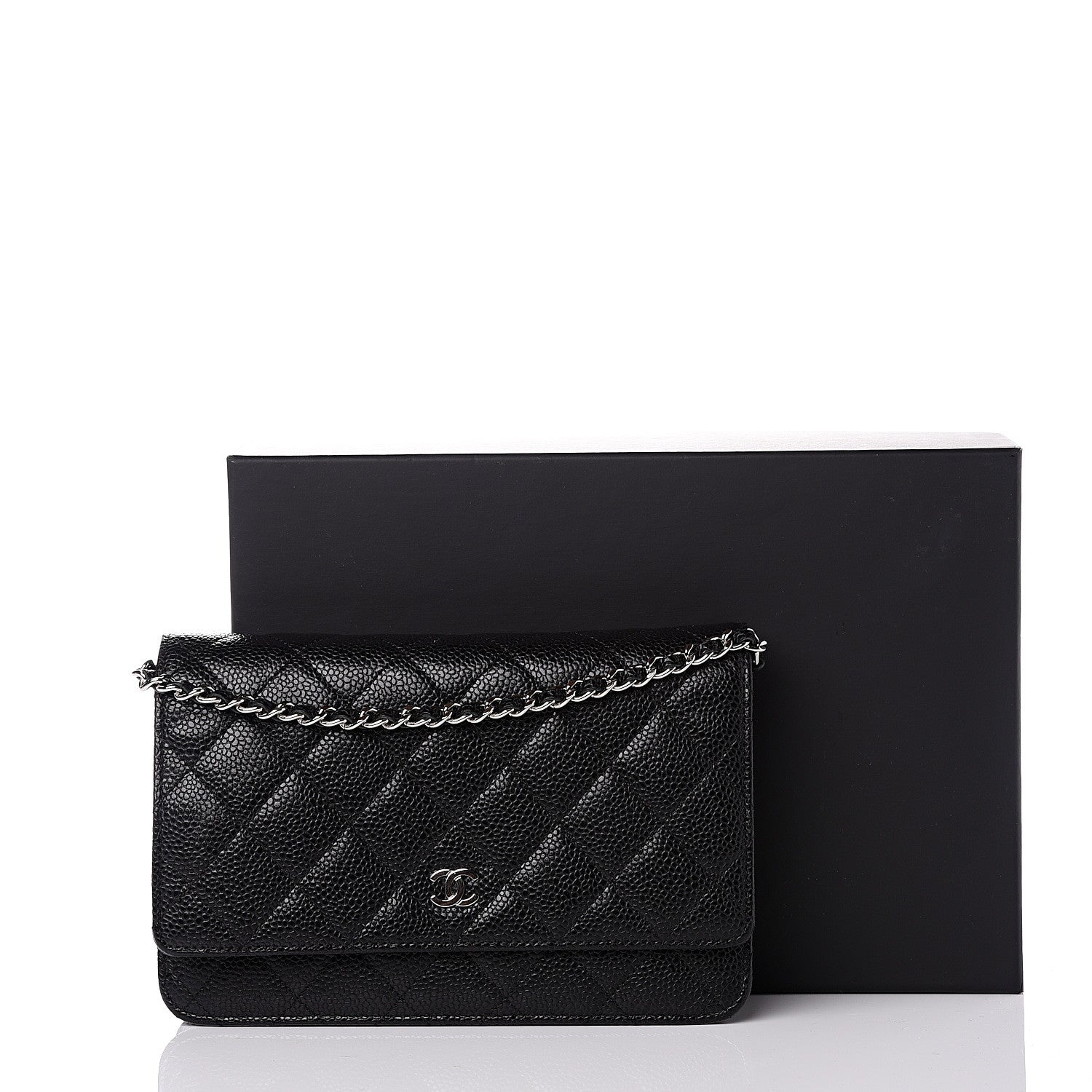 Chanel Caviar Quilted Wallet On Chain WOC Black 13 of 13