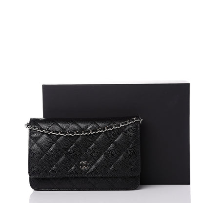 Chanel Caviar Quilted Wallet On Chain WOC Black 13 of 13
