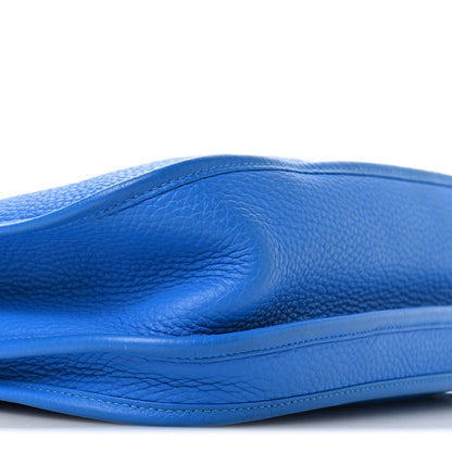Hermes Taurillon Clemence EVELYNE III PM Bleu Hydra 9 of 11