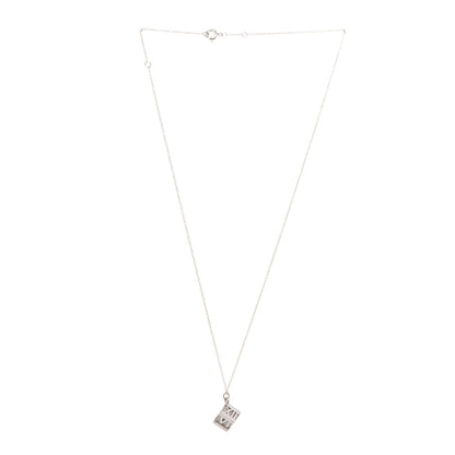 Tiffany Sterling Silver Atlas Cube Pendant Necklace 2 of 4