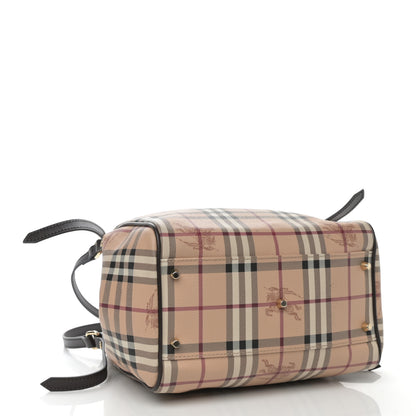 Burberry Haymarket Check Small Canterbury Tote Chocolate 3 of 11