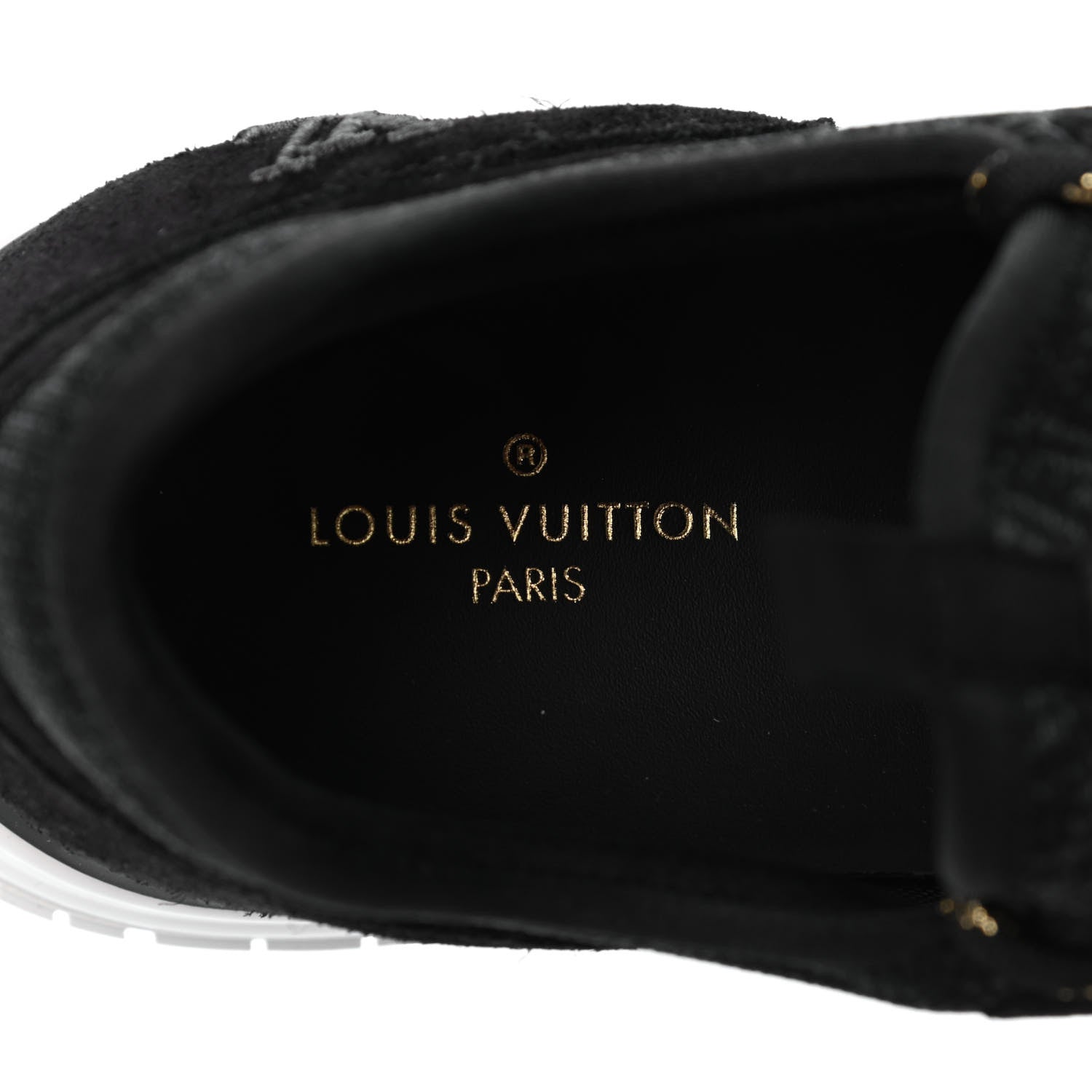 Louis Vuitton Metallic Patent Suede Run Away Sneakers 8 Black 8 of 11