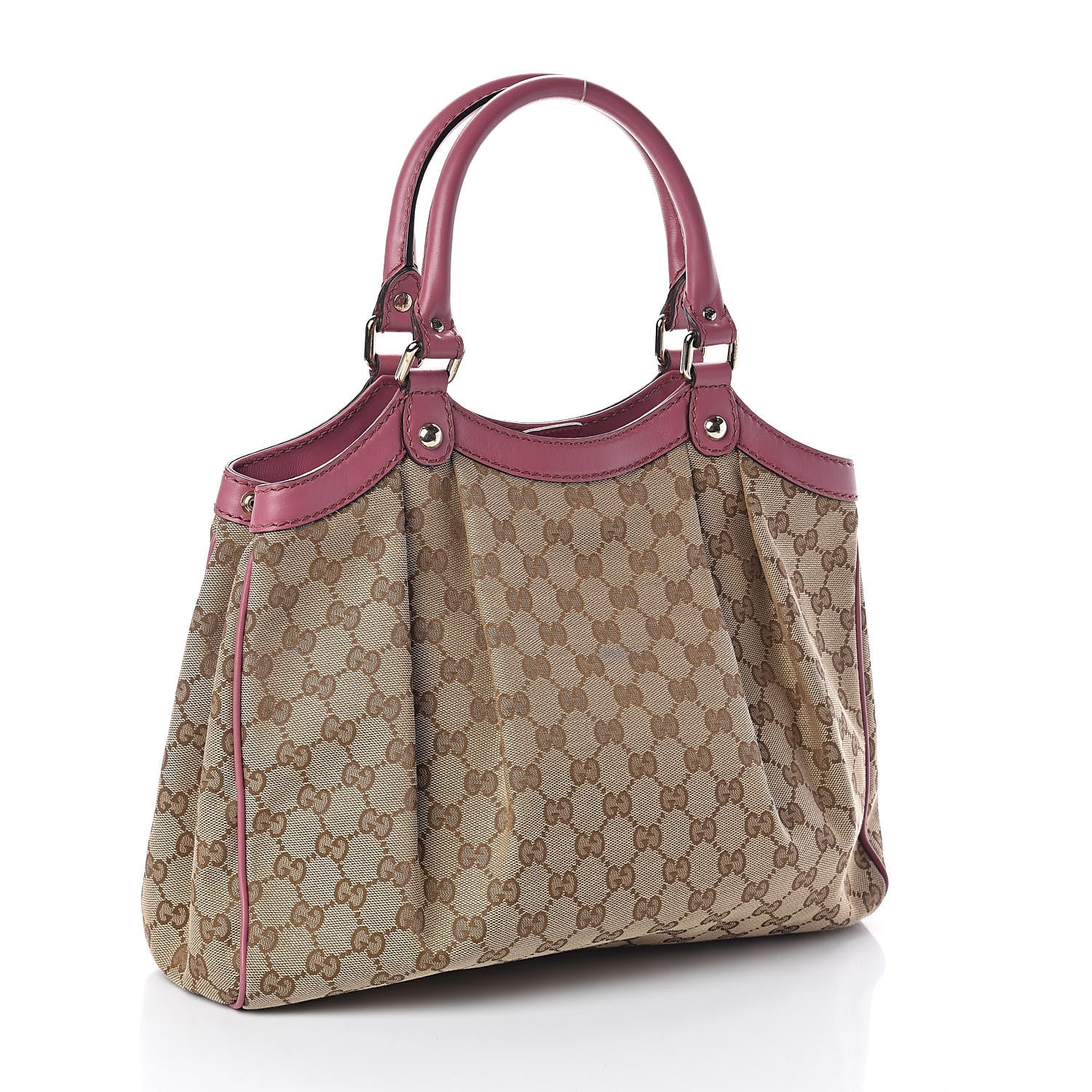 Gucci Monogram Margaux Calfskin Medium Sukey Tote Beige Ebony Vintage Rose 3 of 10