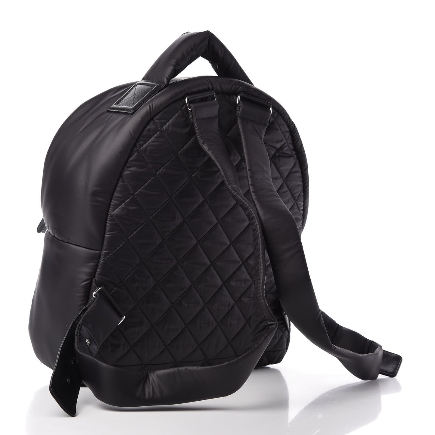 Nylon Quilted Coco Cocoon Backpack Black
