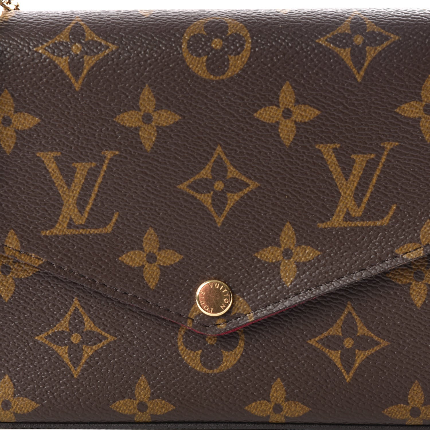 Louis Vuitton Monogram Pochette Felicie Chain Wallet Fuchsia 10 of 11
