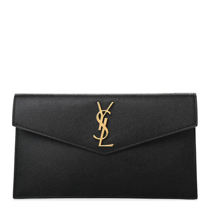 Saint Laurent Grain De Poudre Uptown Pouch Black 1 of 7