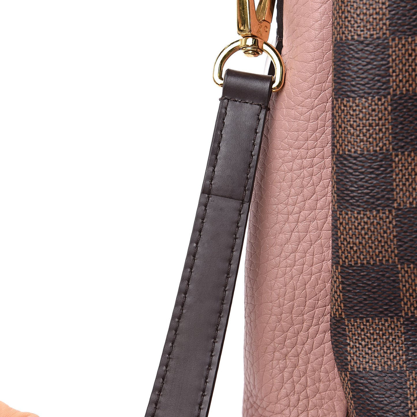Cuir Taurillon Damier Ebene Normandy Magnolia