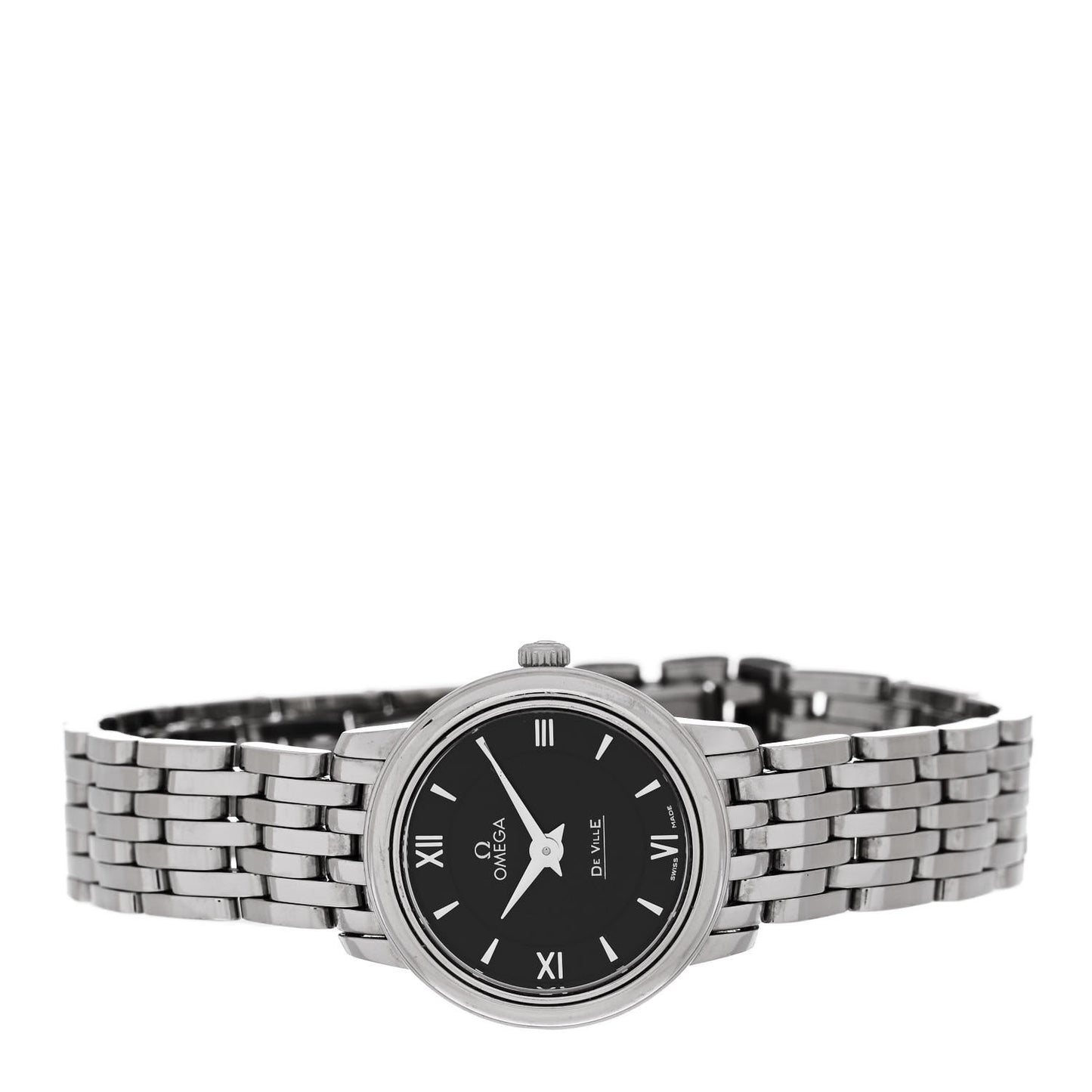 Stainless Steel 24mm De Ville Prestige Quartz Watch Black 424.10.24.60.01.001