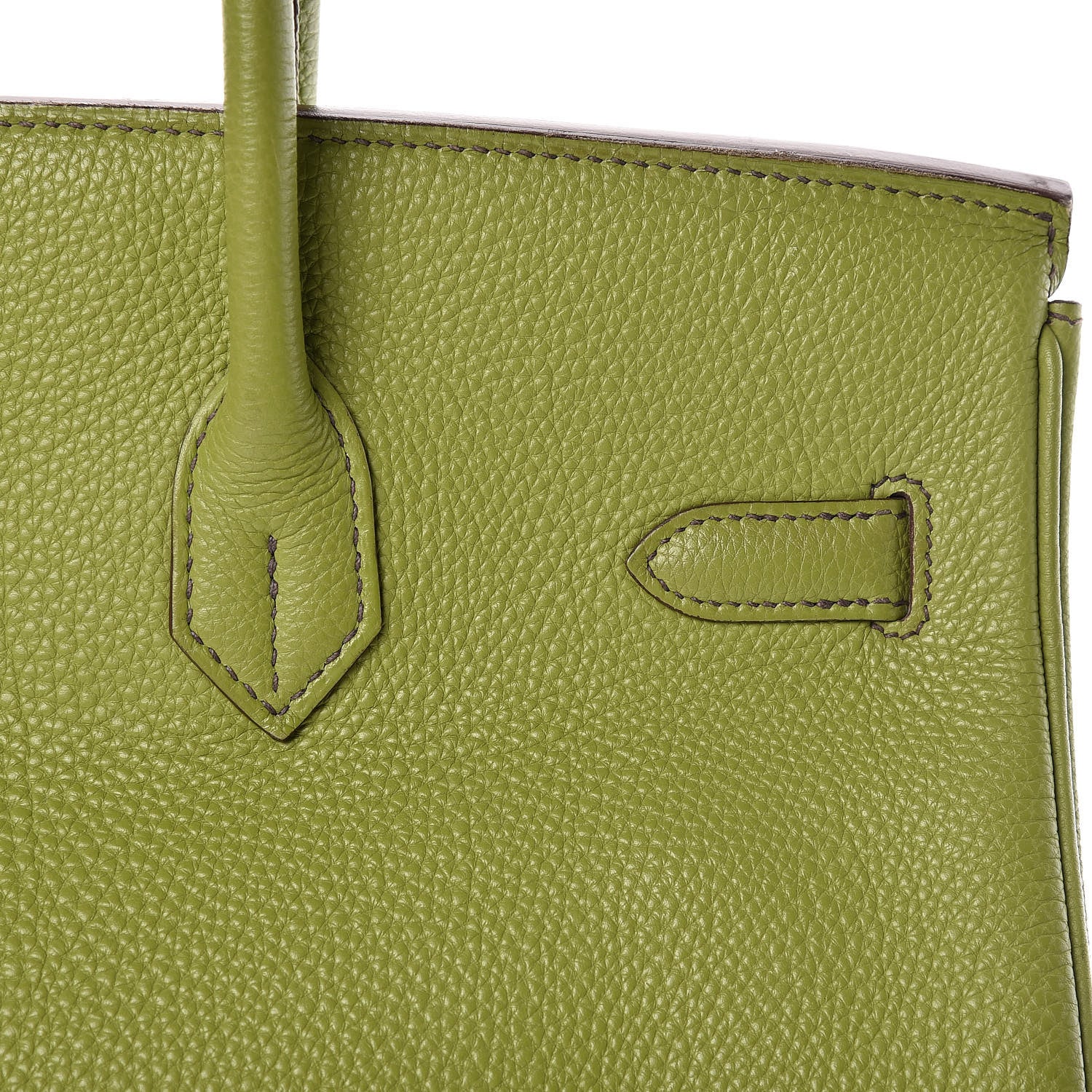 Hermes Togo Birkin 35 Vert Anis 9 of 53
