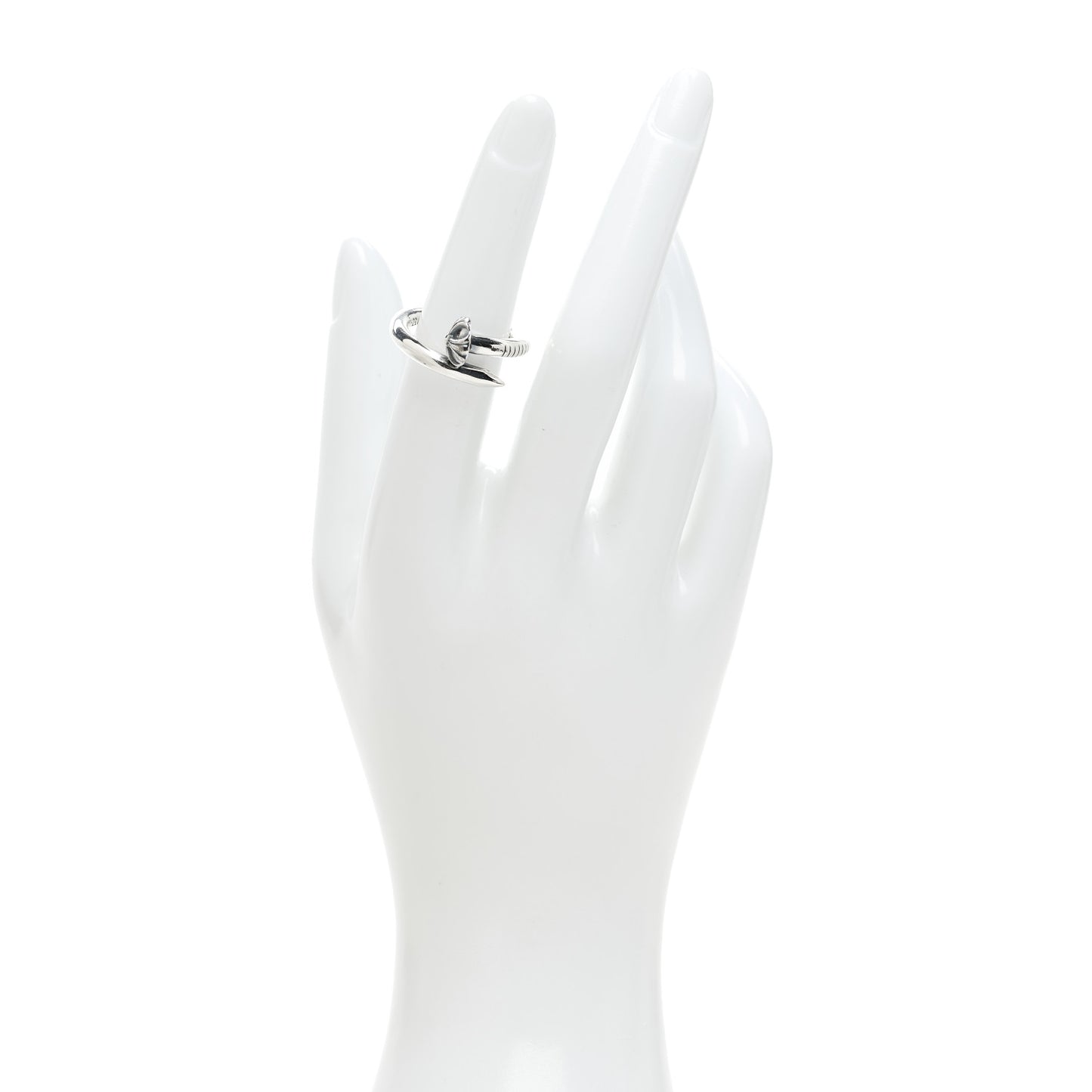 Sterling Silver Cross Ball Nail Ring 51 5.75