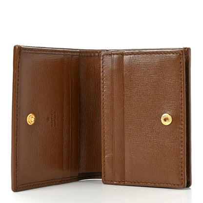 Gucci GG Supreme Monogram Horsebit 1955 Card Case Wallet Beige Ebony Brown Sugar 5 of 7