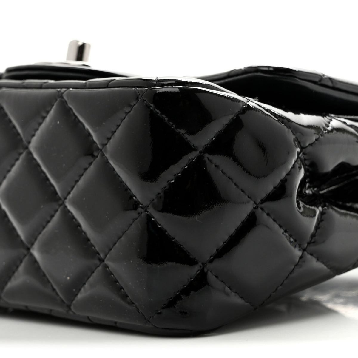 Chanel Patent Calfskin Quilted Mini Square Flap Black 10 of 11