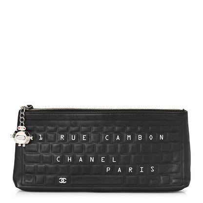 Chanel Metallic Calfskin Keyboard Pouch Black 1 of 9