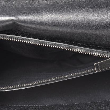 Saint Laurent Sheepskin Matelasse Chevron Monogram Large College Satchel Black 5 of 11