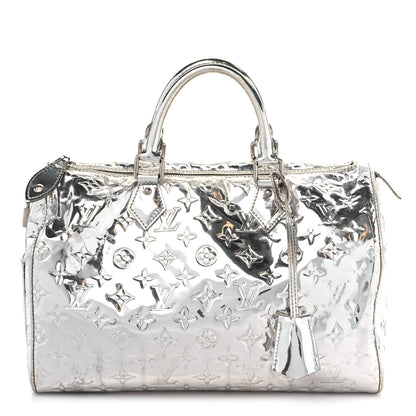 Louis Vuitton Monogram Miroir Speedy 30 Silver 1 of 22