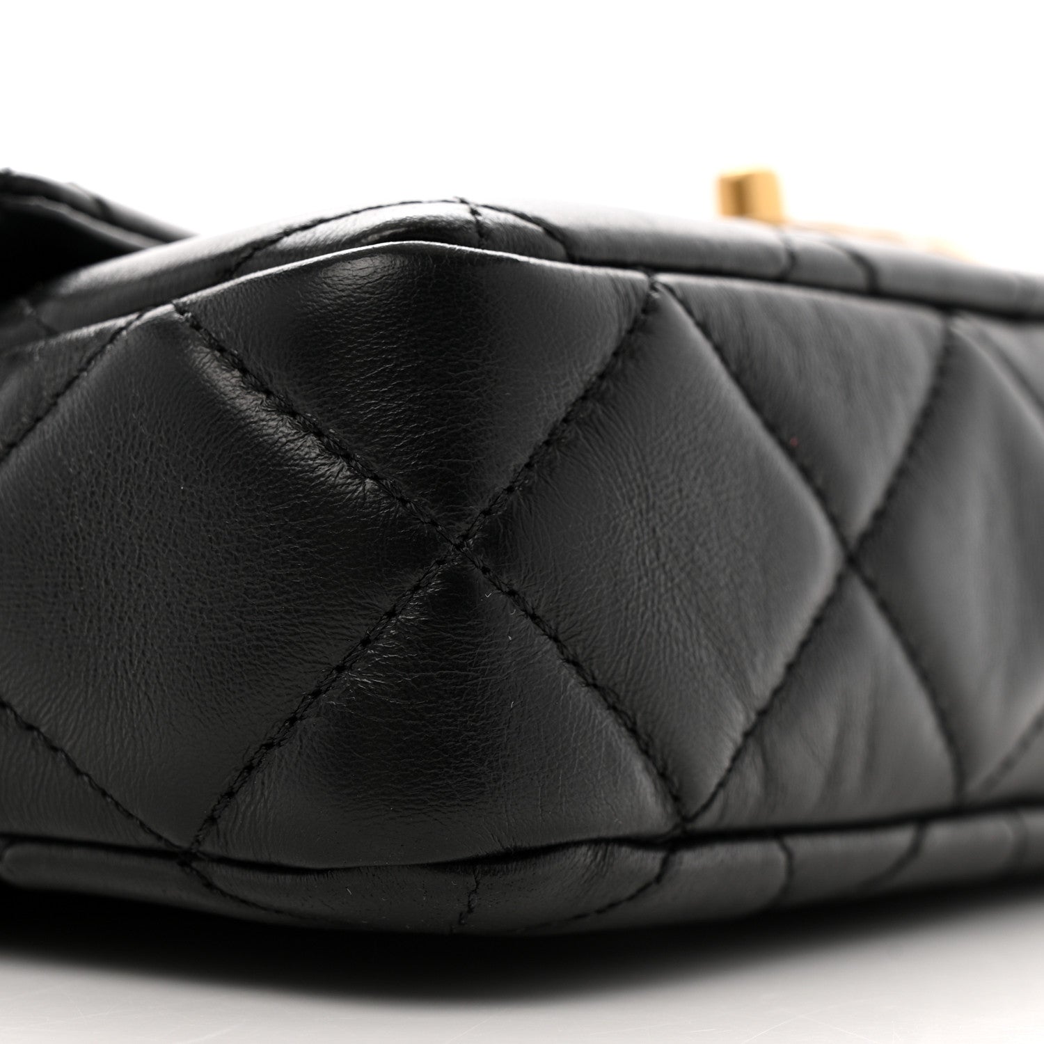 Chanel Lambskin Enamel Quilted Pending CC Square Flap Black 9 of 11